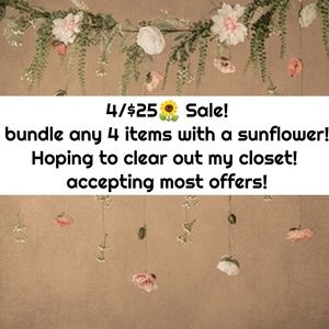 4/$25 sale PLUS DISCOUNTED SHIPPING!!!